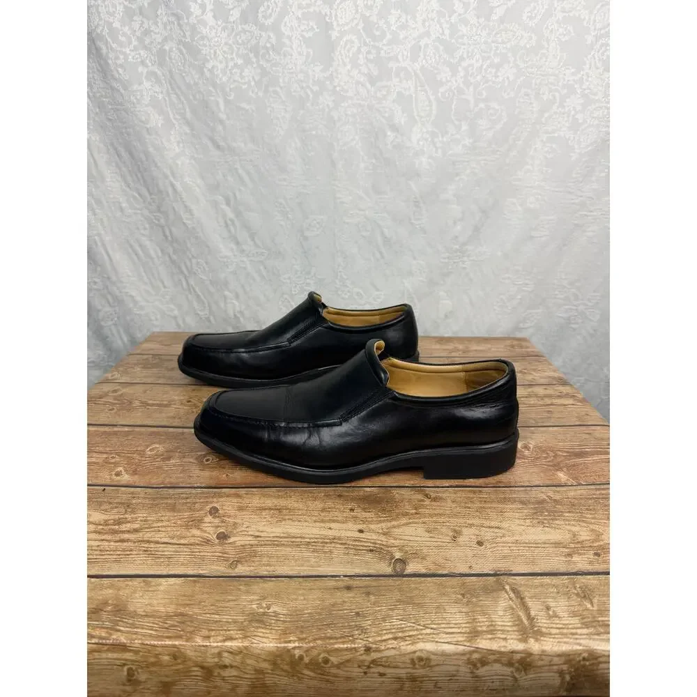 Johnston & Murphy Men’s Black Leather Slip-On Loafers Dress Shoes Size 10.5